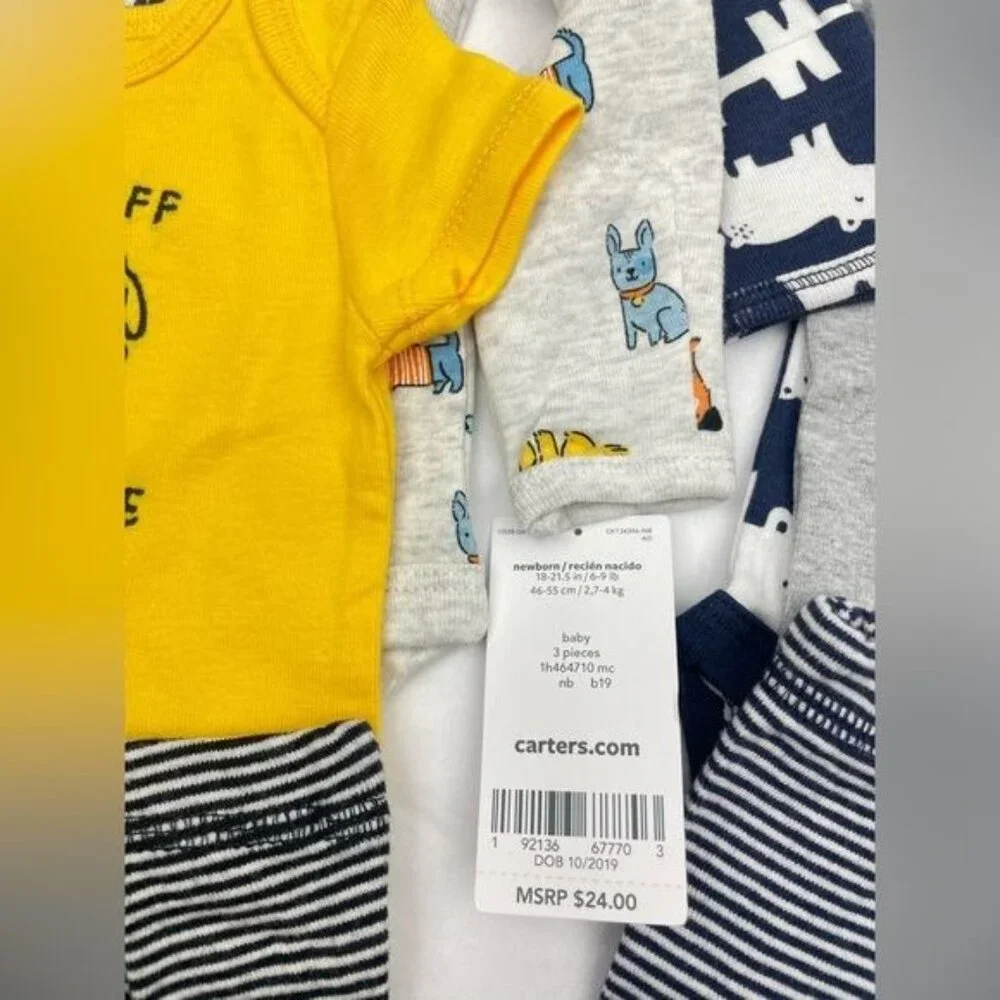 2-Carter’s Baby Boy 3-pc Set Newborn